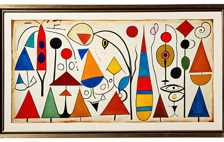 A whimsical painting in the style of Paul Klee, featuring colorful geometric shapes and abstract figures, evoking a sense of childlike wonder and symbolic depth, reminiscent of "Fish Magic" or "Ad Parnassum." Use vibrant watercolors and simple lines to capture Klee's unique blend of abstraction and symbolism.