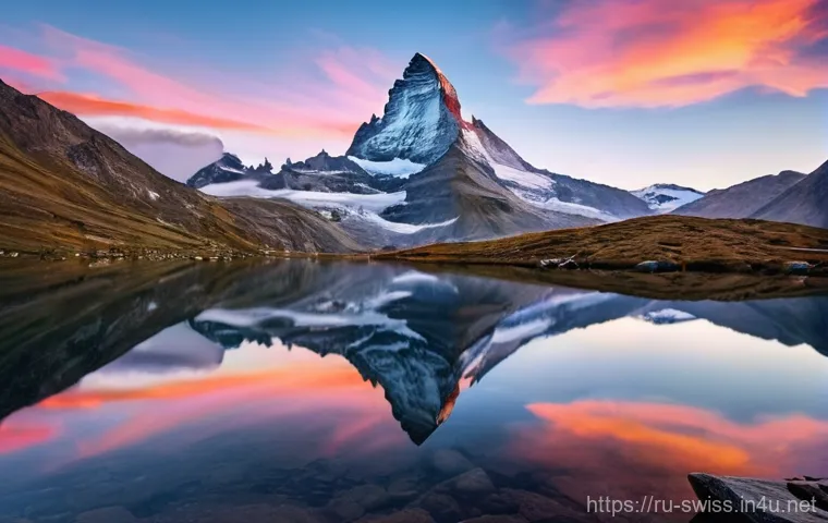 스위스 알프스 하이킹 코스 추천 - **Grindelwald & Bachalpsee Serenity:**
    A vibrant, sunlit panoramic view of Bachalpsee lake in Gr...