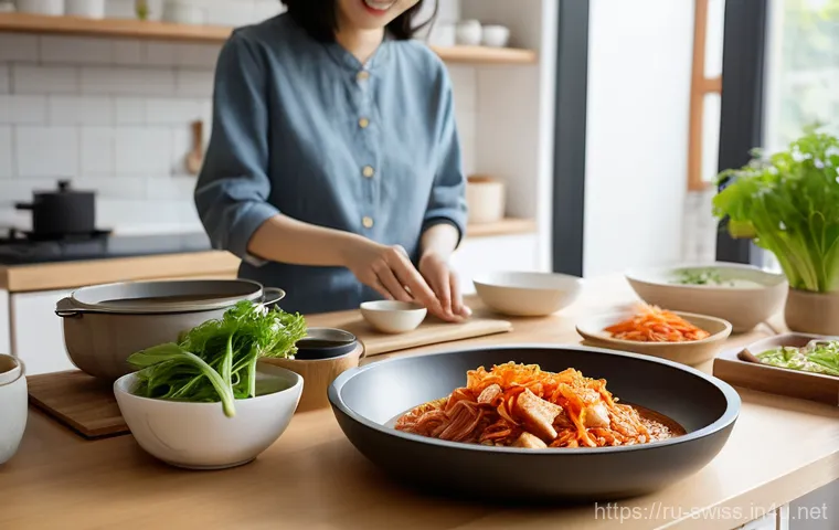 스위스에서 한국 음식점 찾기 - **Prompt:** A close-up, mouth-watering shot of a steaming bowl of Bibimbap, perfectly arranged with ...