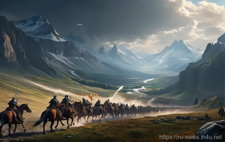 스위스 연방의 탄생과 발전 - **Prompt 1: The Birth of a Confederation in the Alps**
    A highly detailed, cinematic wide-shot di...